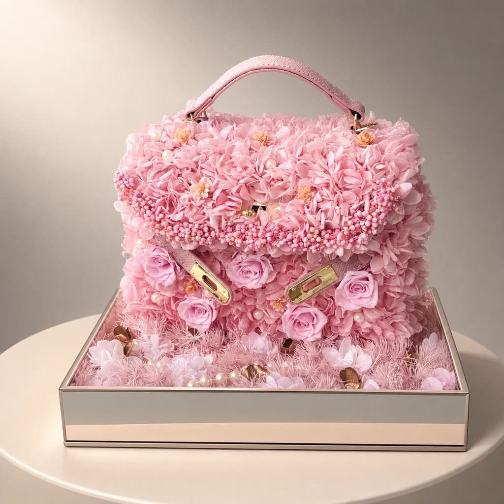 Flora Elle | Preserved Rose Bouquet Bag craft